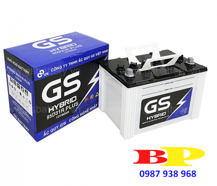 BÌNH GS HYBRID 95D31R PLUS (12V-80AH)