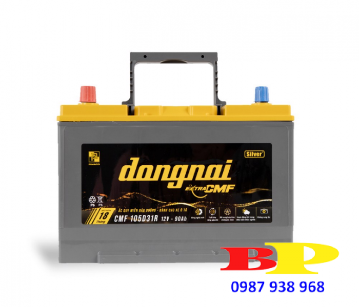 Ắc quy khô miễn bảo dưỡng Đồng Nai EXTRA CMF 105D31R - 12V - 90Ah