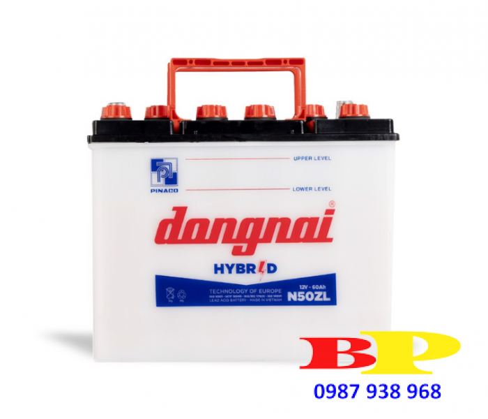 Ắc quy Hybrid Đồng Nai N50ZL - 12V - 60Ah