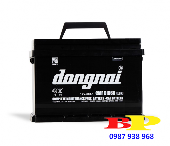Ắc quy khô miễn bảo dưỡng Đồng Nai CMF DIN60 [LBN] - 12V - 60Ah