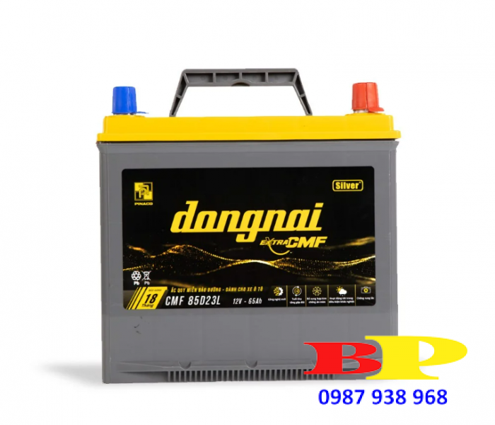 Ắc quy khô miễn bảo dưỡng Đồng Nai EXTRA CMF 85D23L - 12V - 65Ah