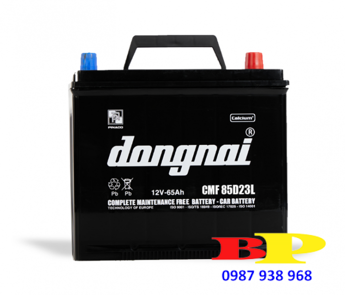 Ắc quy khô miễn bảo dưỡng Đồng Nai CMF 85D23L - 12V - 65Ah