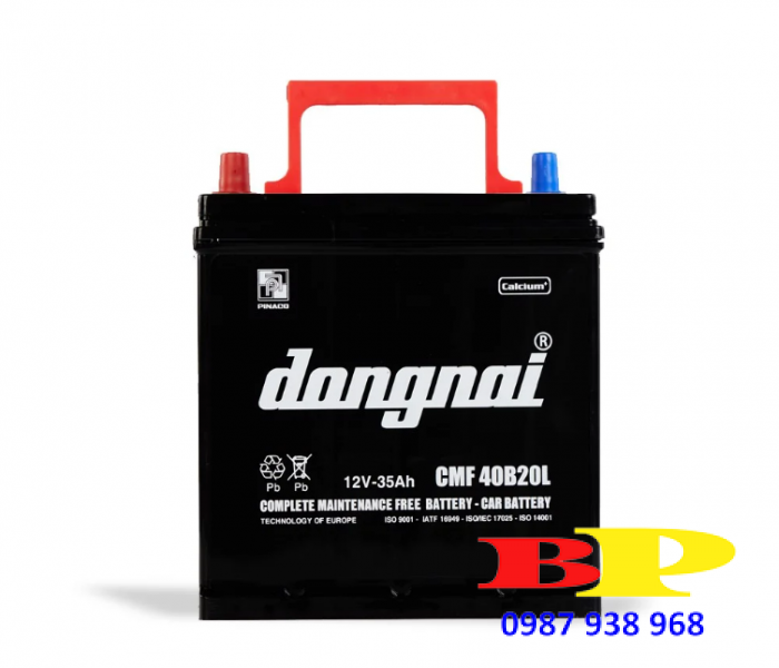 Ắc quy khô miễn bảo dưỡng Đồng Nai CMF 40B20L - 12V - 35Ah