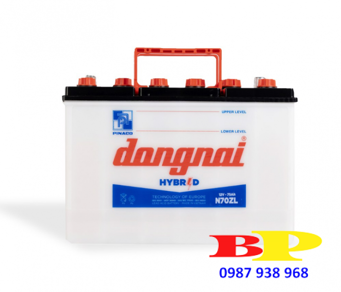 Ắc quy Hybrid Đồng Nai N70ZL - 12V - 75Ah