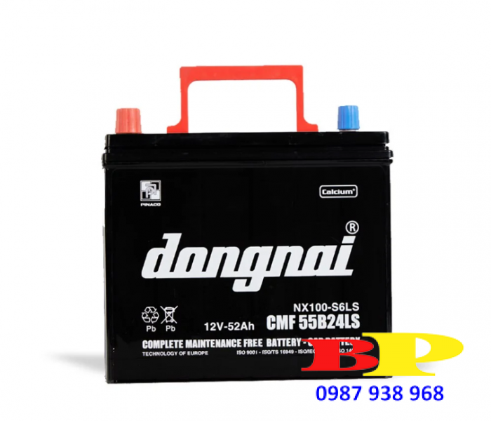 Ắc quy khô miễn bảo dưỡng Đồng Nai CMF 55B24LS - 12V - 52Ah