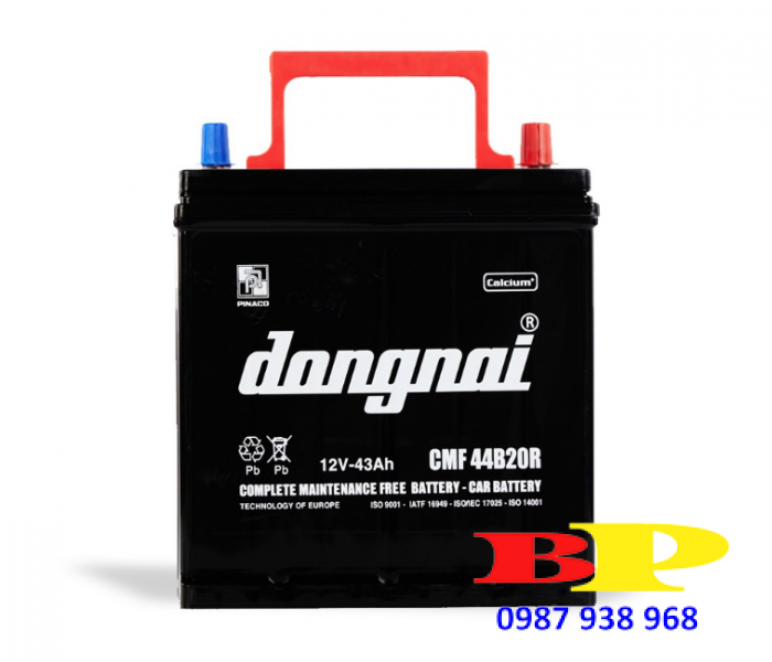 Ắc quy khô miễn bảo dưỡng Đồng Nai CMF 44B20R - 12V - 43Ah
