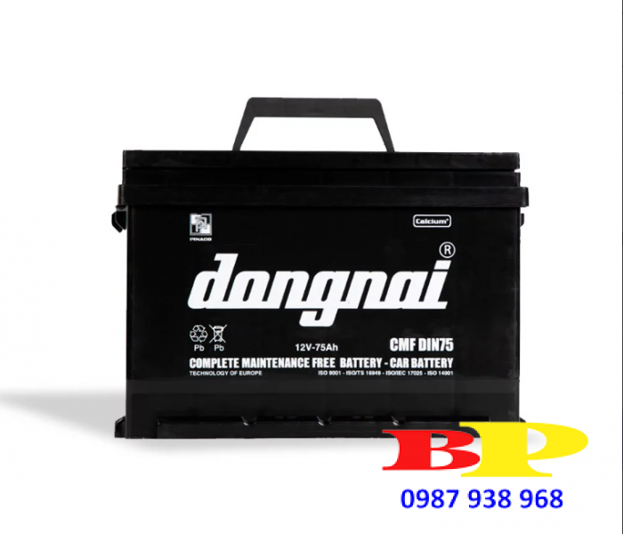Ắc quy khô miễn bảo dưỡng Đồng Nai CMF DIN75 - 12V - 75Ah