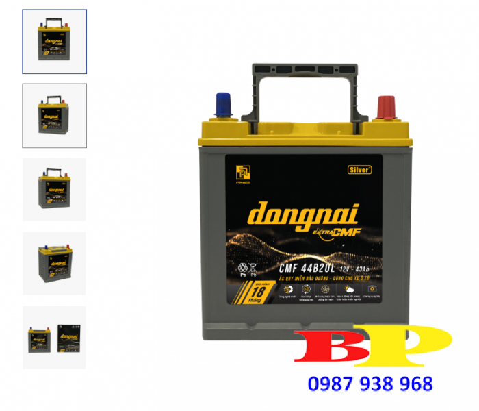 Ắc quy khô miễn bảo dưỡng Đồng Nai EXTRA CMF 44B20L - 12V - 43Ah